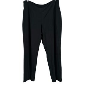 J.Jill Womens L Pants Black Wearever Pull On Smooth Fit Slim Ankle Soft Stretch